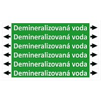Značení potrubí ISO 20560, demineralizovaná voda
